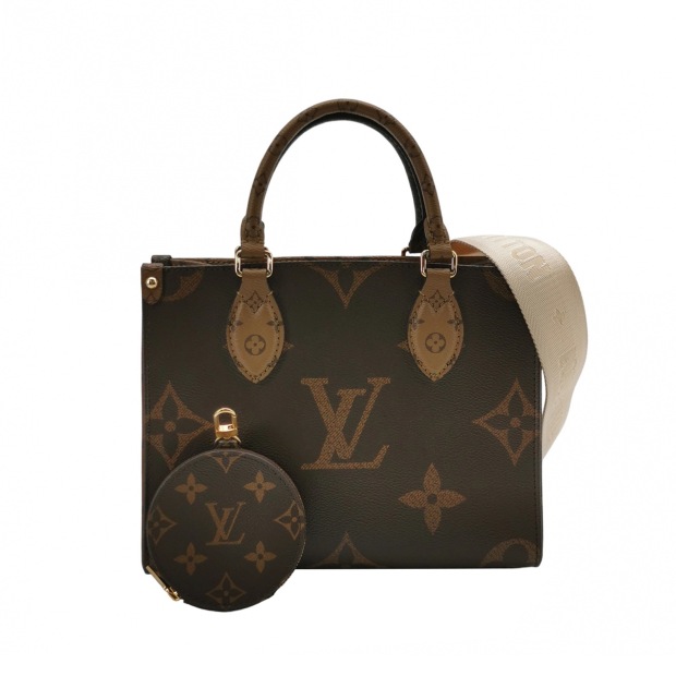 Louis Vuitton(LV) OnTheGo Tote Reverse Monogram Giant PM — pre-owned, Vierlot