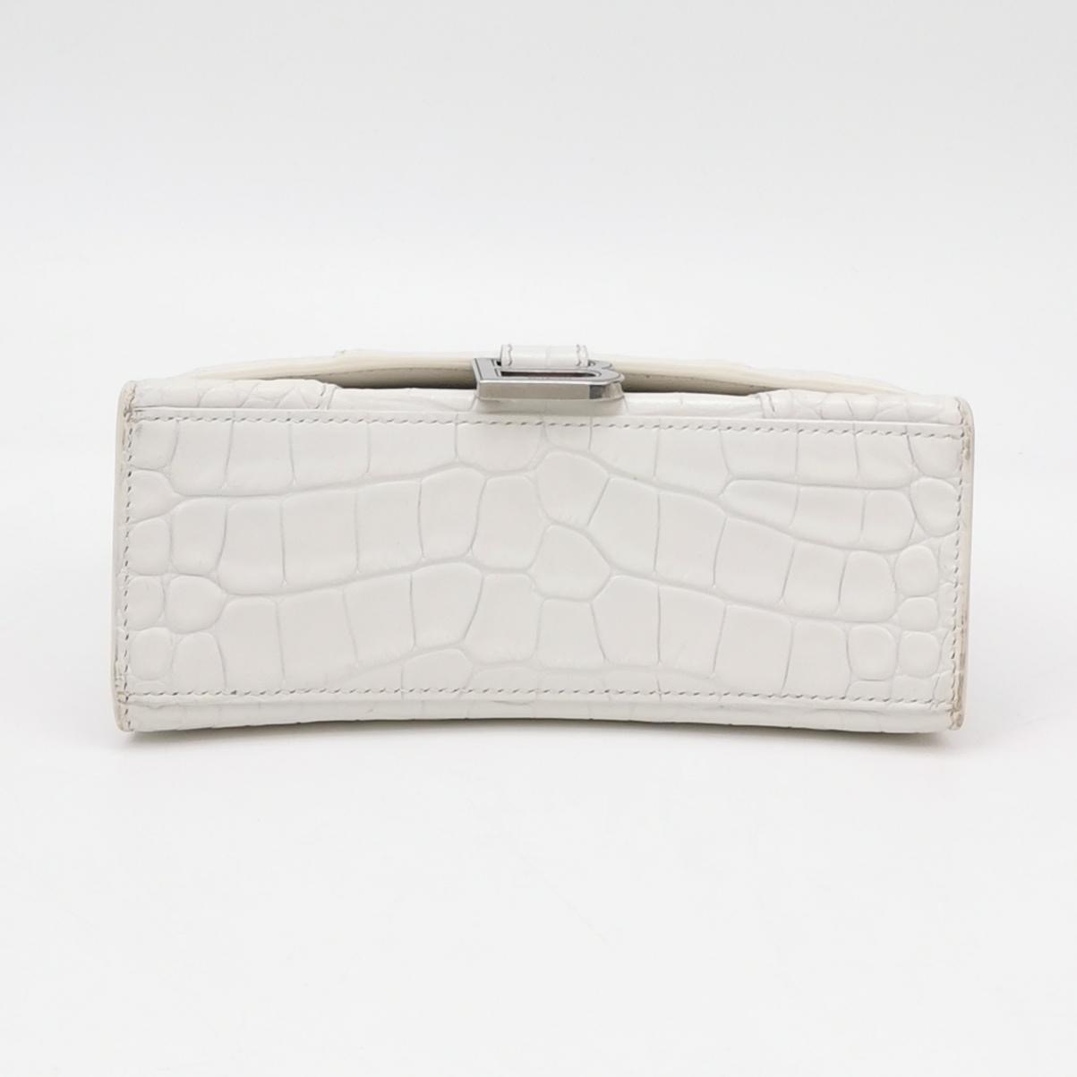 Balenciaga Hourglass Top Handle Bag Crocodile Embossed Leather XS — photo 6 of 13