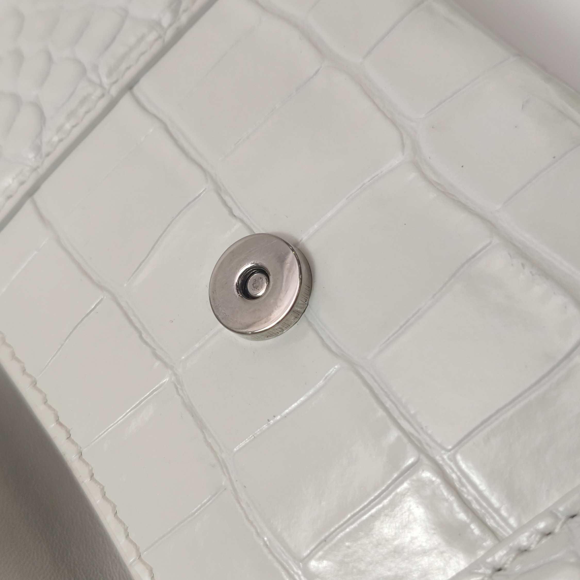 Balenciaga Hourglass Top Handle Bag Crocodile Embossed Leather XS — photo 9 of 13