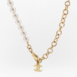Chanel CC Logo Heart Necklace Metal — thumbnail 4