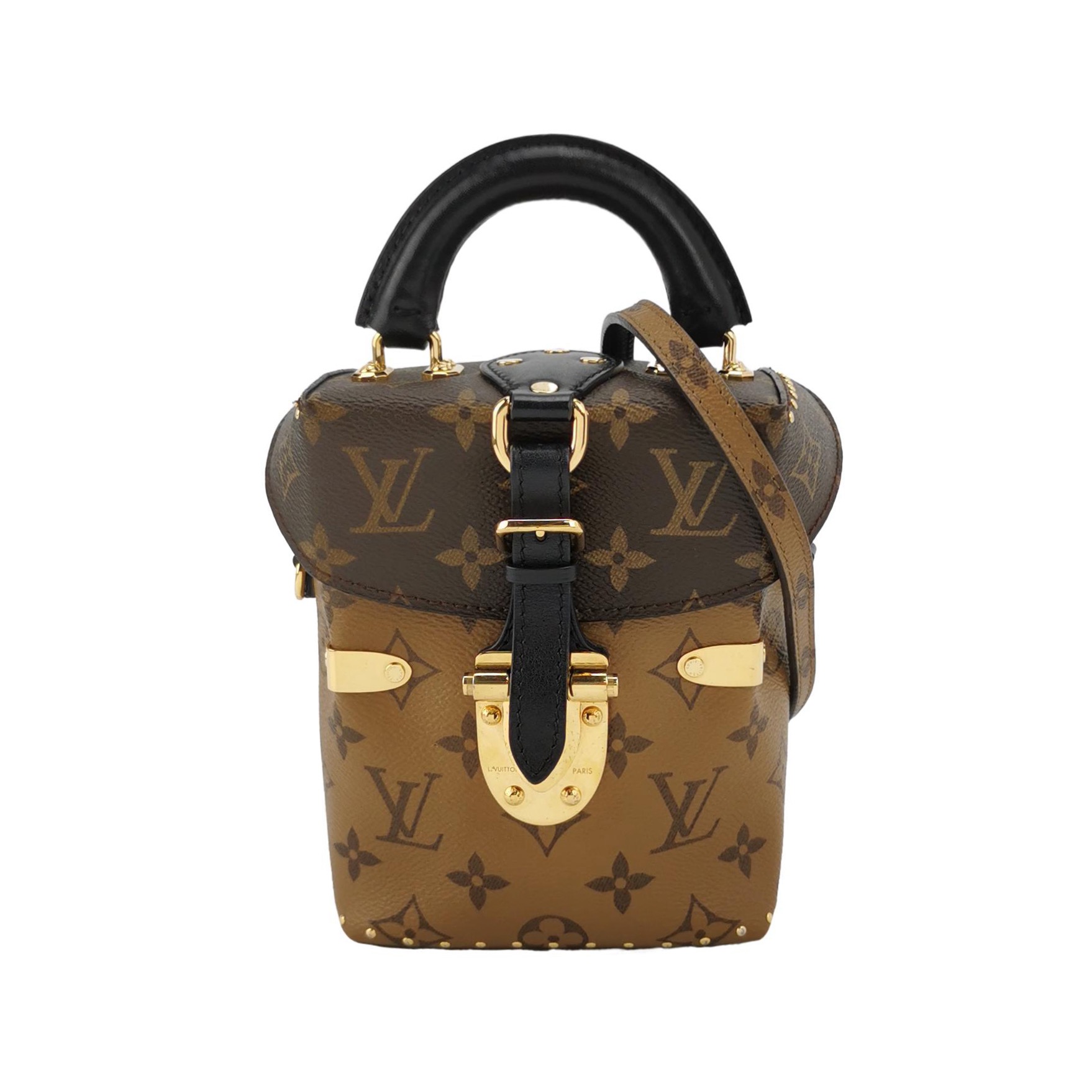 Louis Vuitton(LV) Camera Box Handbag Studded Reverse Monogram Canvas — photo 1 of 13
