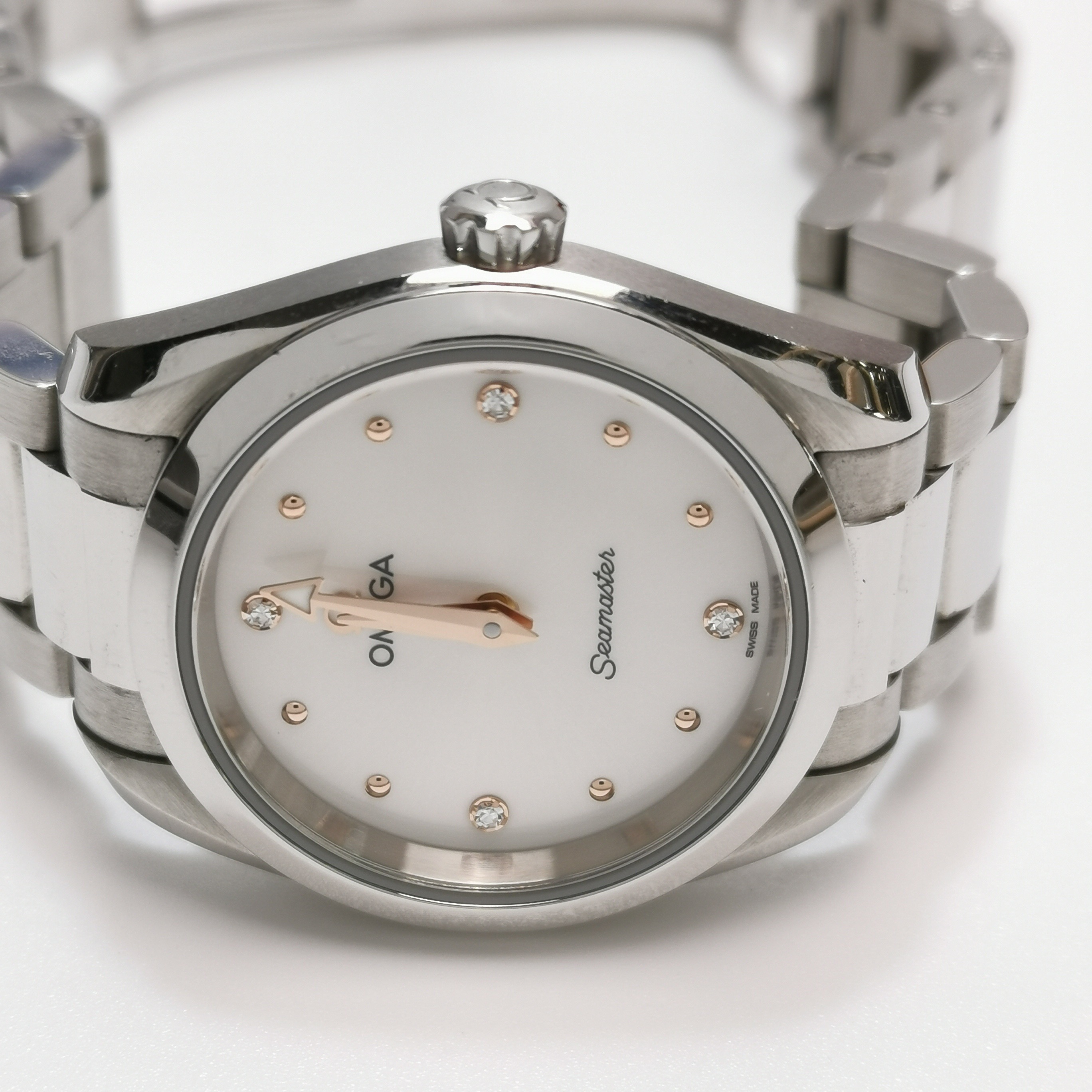 Omega Seamaster Aqua Terra 150M Quartz Watch Stainless Steel with Diamond Markers and Mother of Pearl 28 — photo 6 of 11