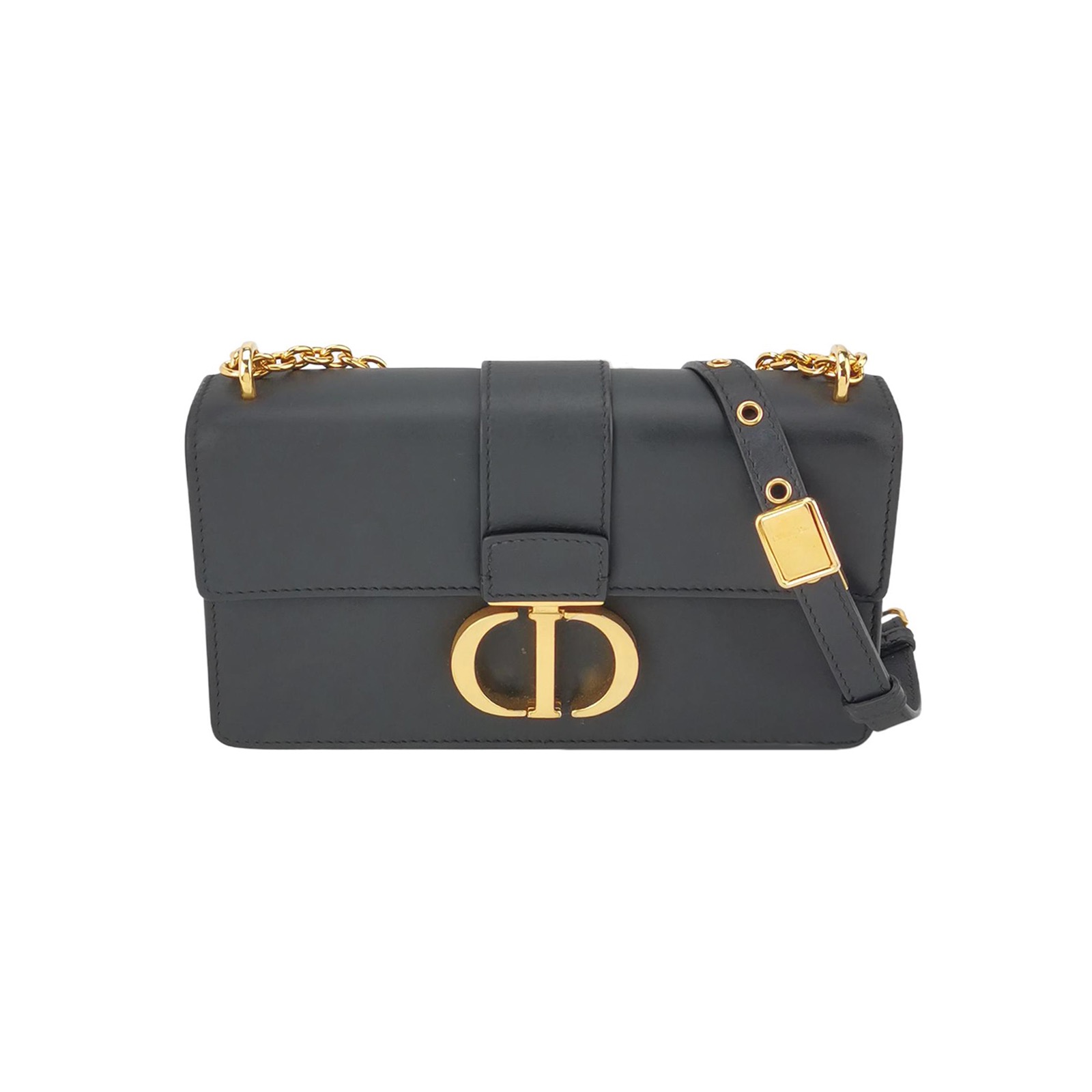 Christian Dior 30 Montaigne Chain Flap Bag Leather East West