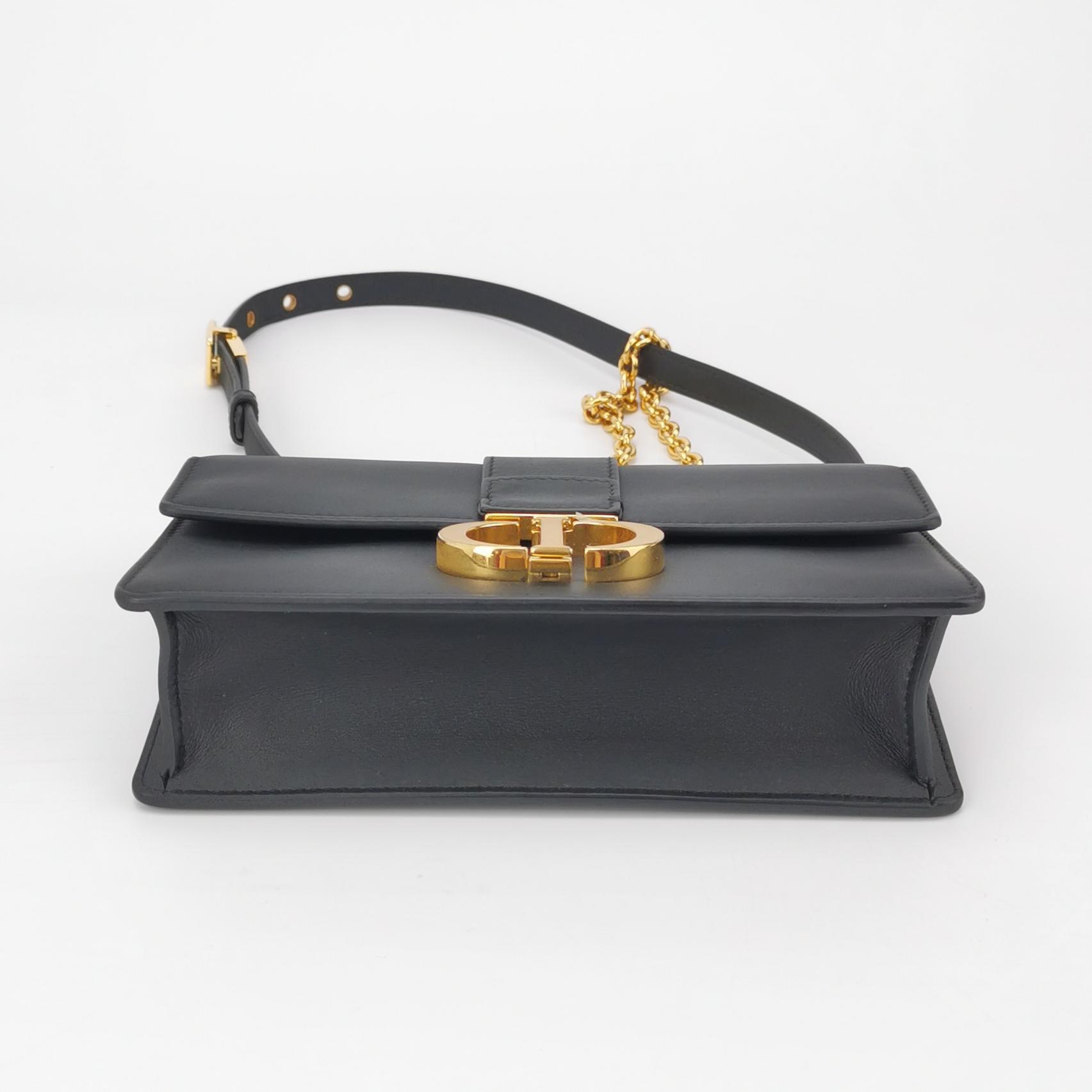 Christian Dior 30 Montaigne Chain Flap Bag Leather East West