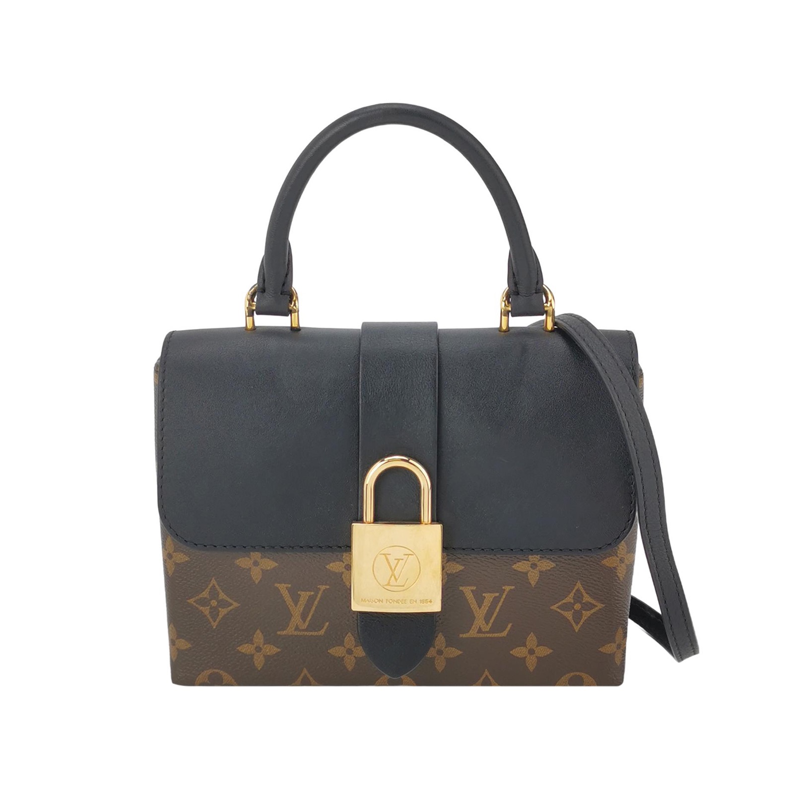 Louis Vuitton(LV) Locky Handbag Monogram Canvas with Leather BB