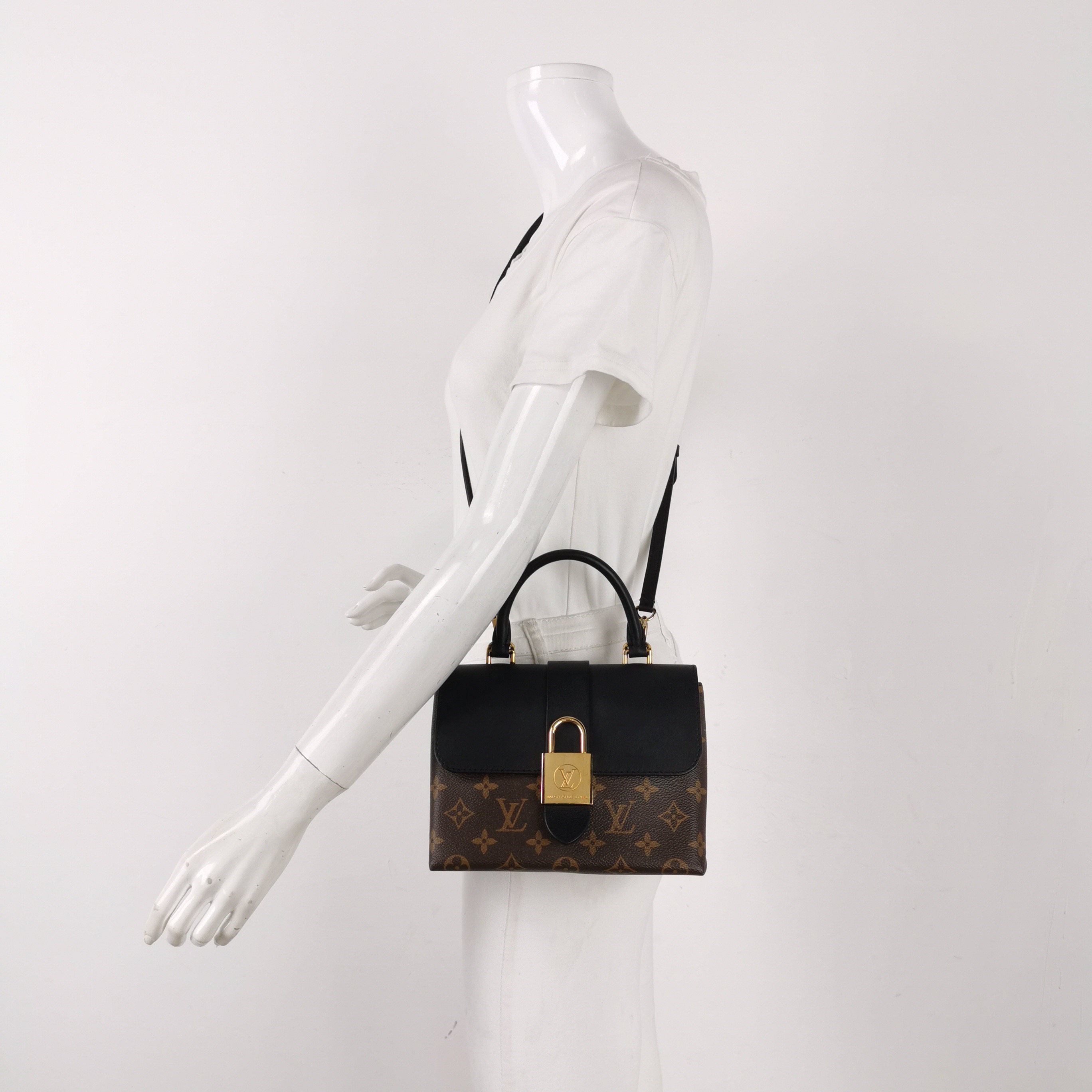 Louis Vuitton(LV) Locky Handbag Monogram Canvas with Leather BB — alternate view