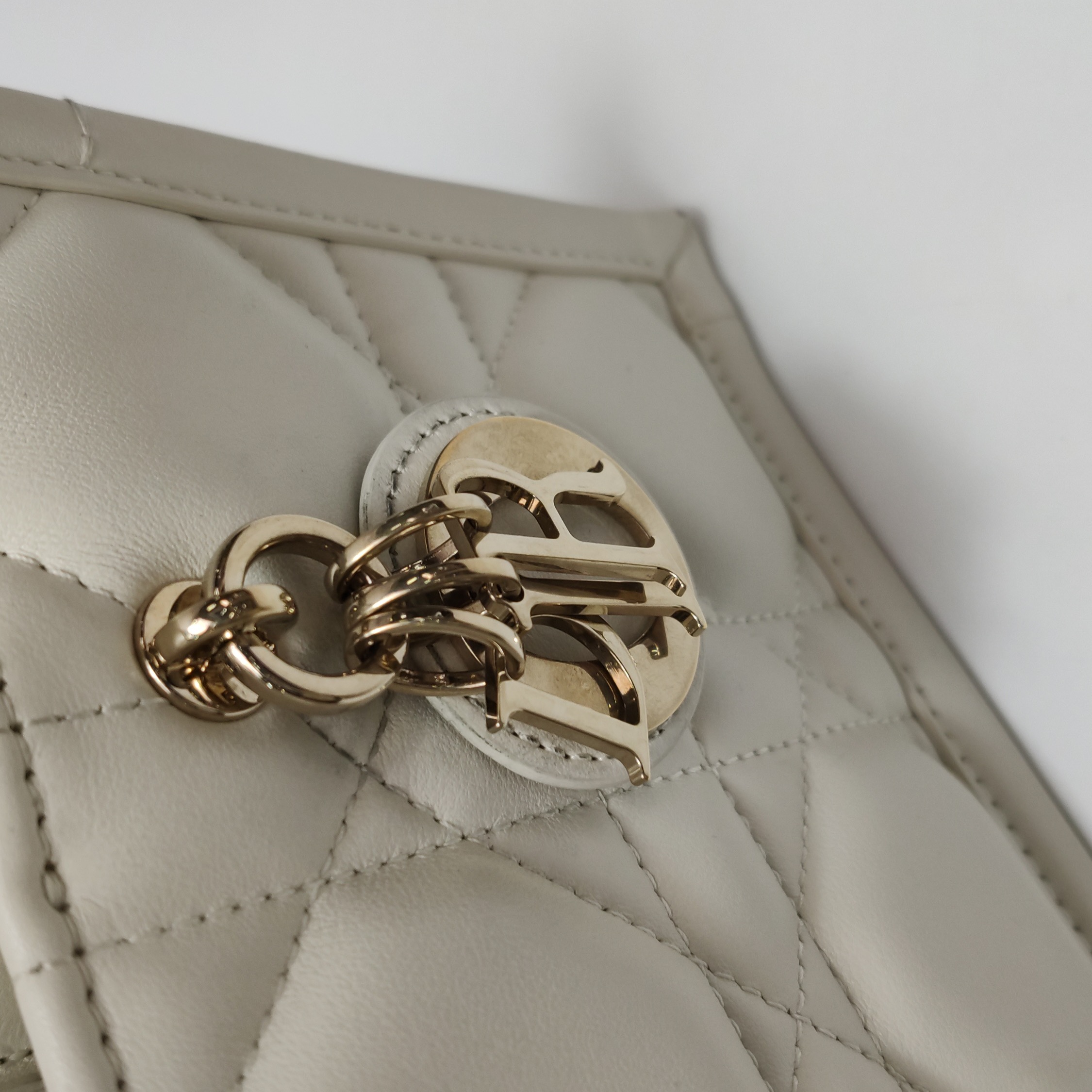Christian Dior Book Tote with Strap Macrocannage Quilt Calfskin Mini
