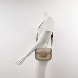 Gucci Horsebit 1955 Shoulder Bag GG Coated Canvas with Leather Mini — thumbnail 2