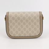 Gucci Horsebit 1955 Shoulder Bag GG Coated Canvas with Leather Mini — thumbnail 5