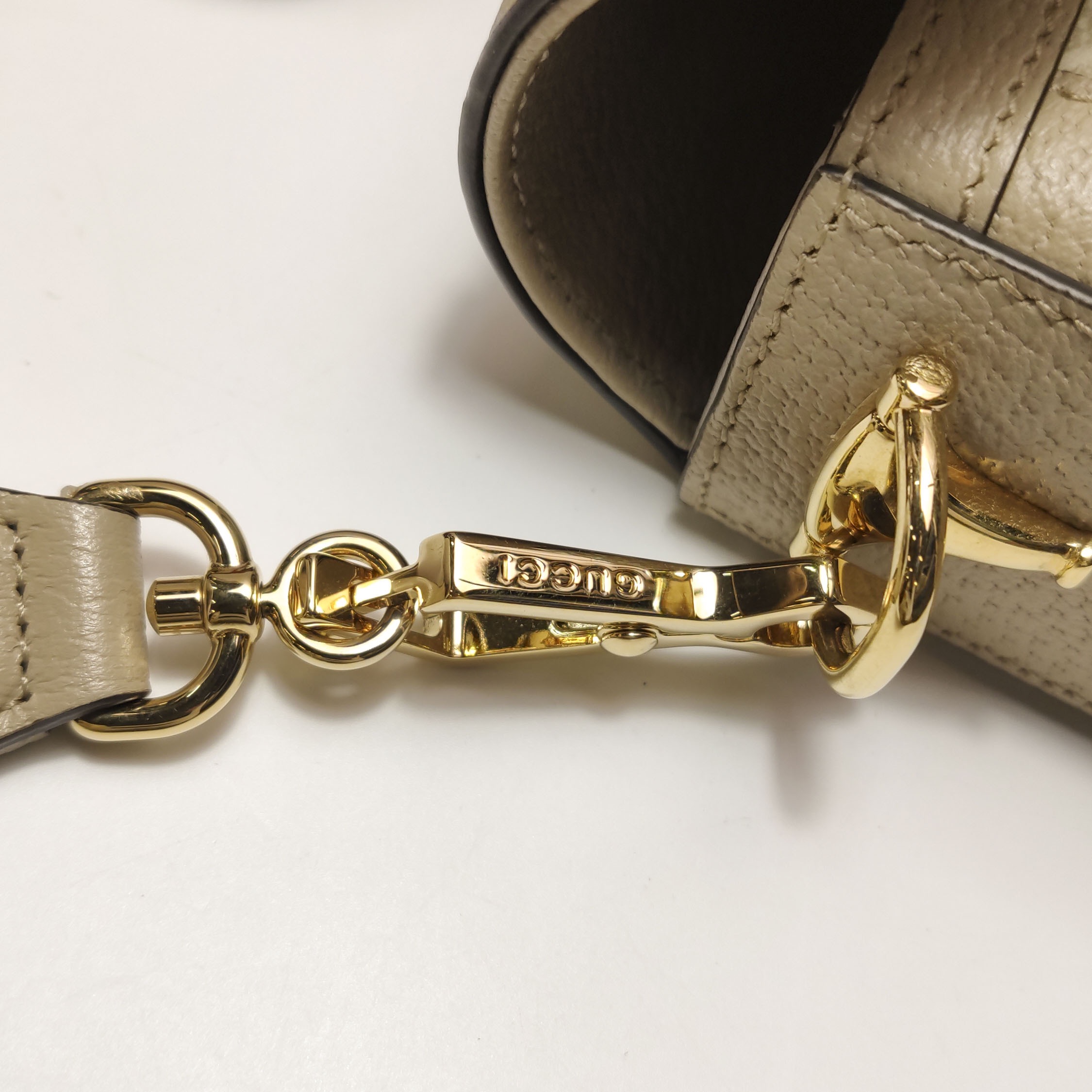 Gucci Horsebit 1955 Shoulder Bag GG Coated Canvas with Leather Mini