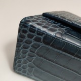 Balenciaga Hourglass Top Handle Bag Crocodile Embossed Leather Small — thumbnail 10