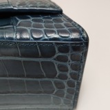 Balenciaga Hourglass Top Handle Bag Crocodile Embossed Leather Small — thumbnail 11