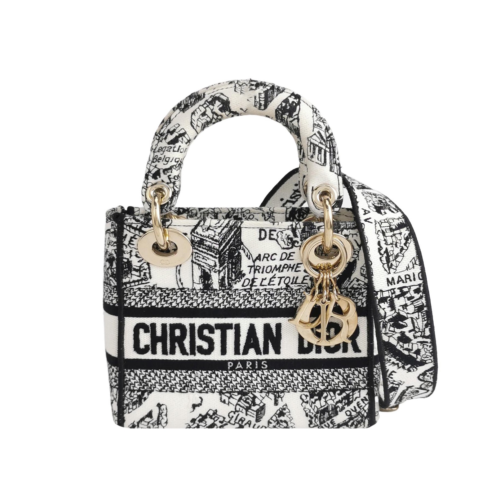 Christian Dior Lady D-Lite Bag Embroidered Canvas Mini — photo 1 of 11