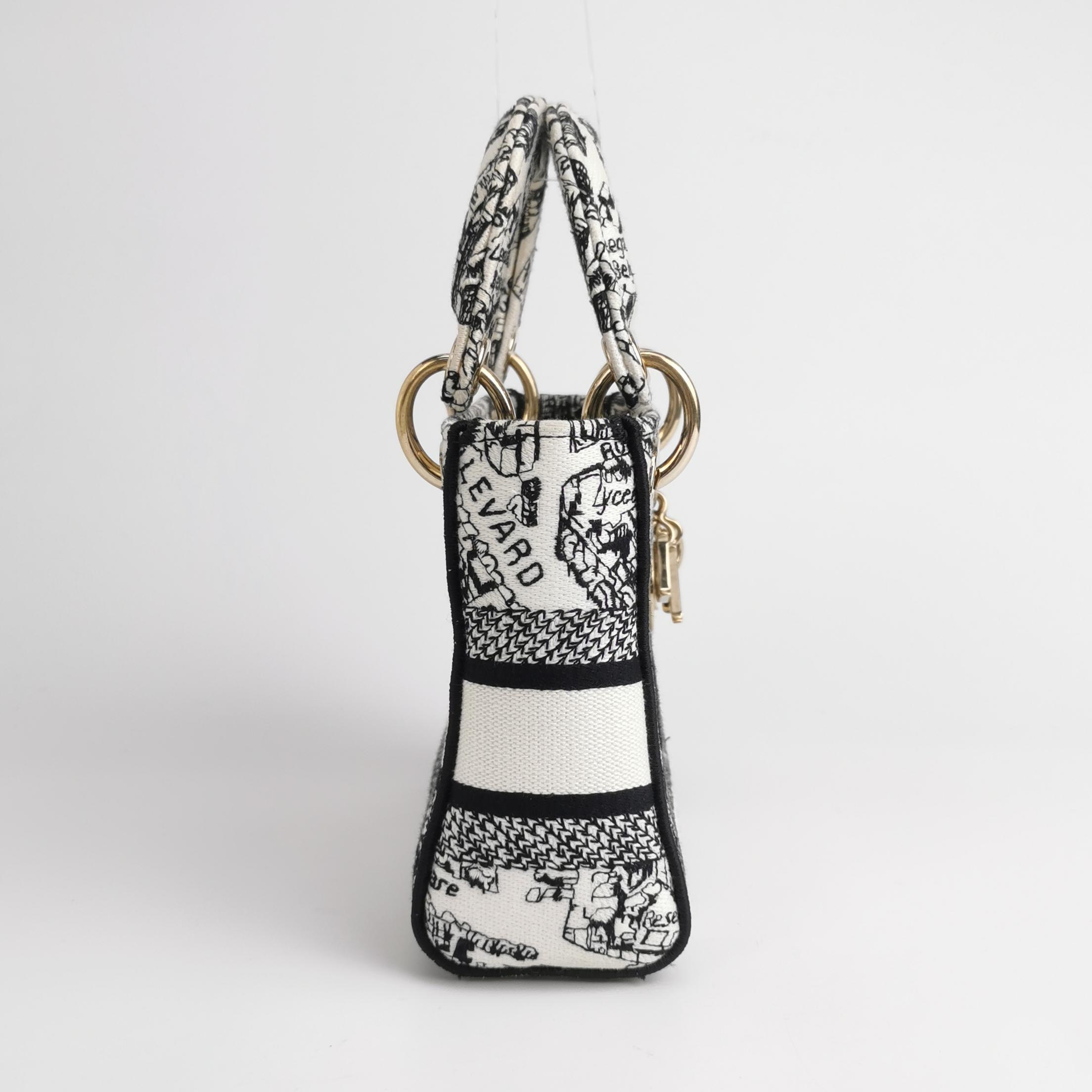 Christian Dior Lady D-Lite Bag Embroidered Canvas Mini — photo 3 of 11