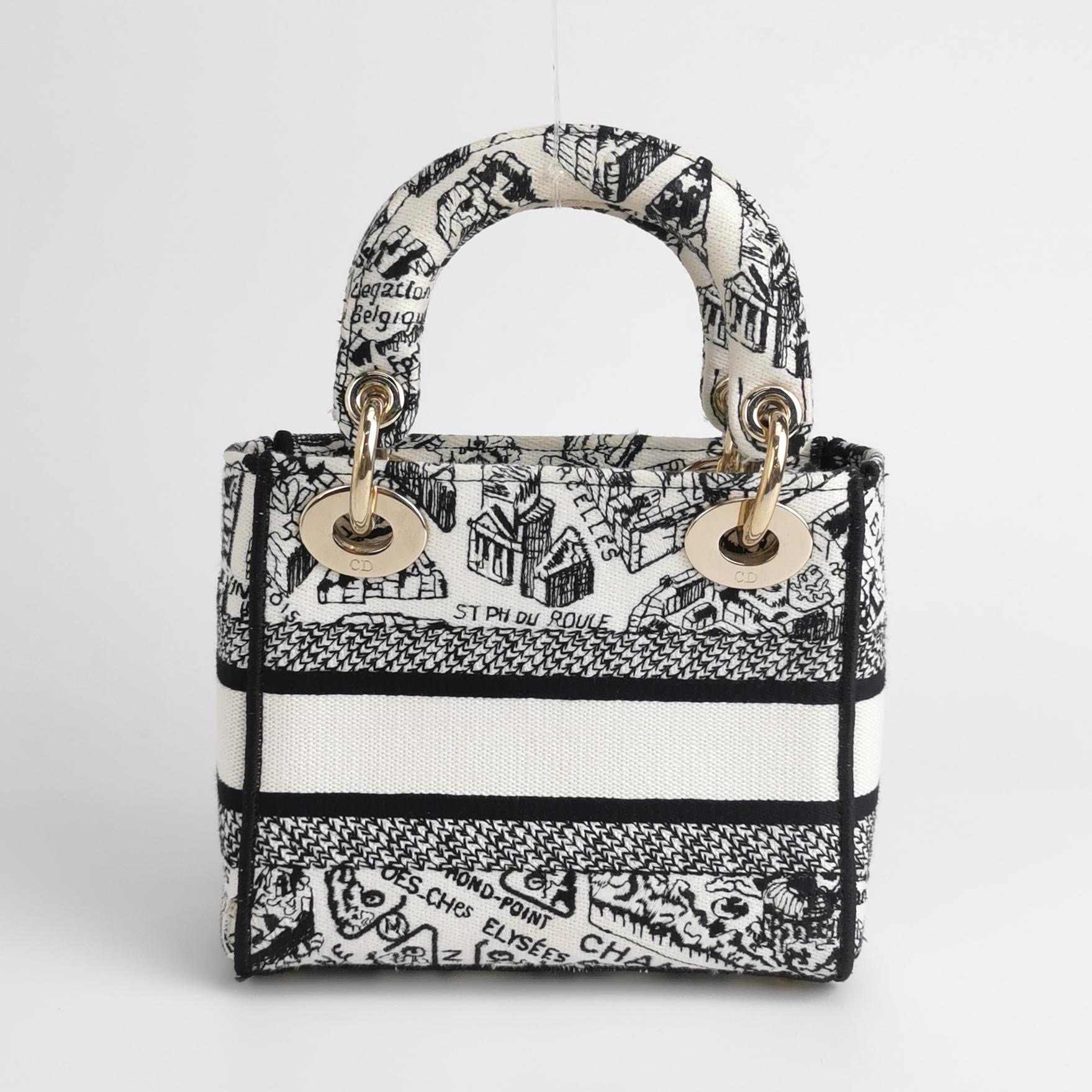 Christian Dior Lady D-Lite Bag Embroidered Canvas Mini — photo 5 of 11