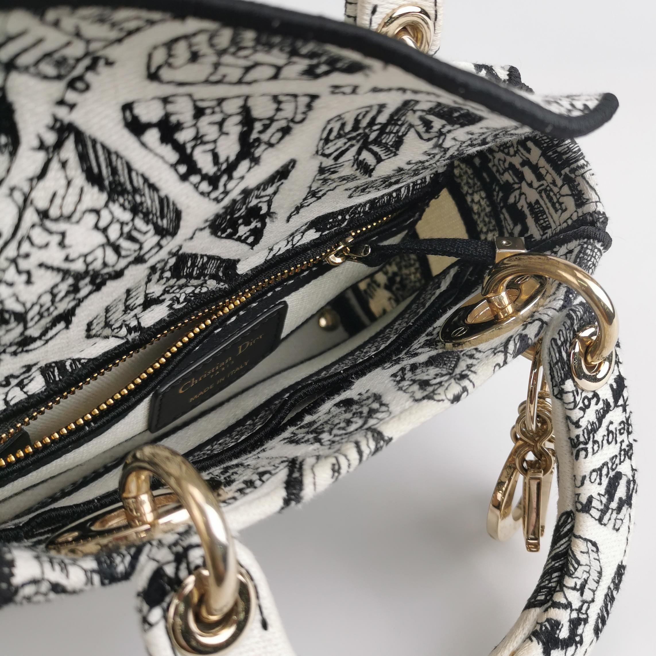 Christian Dior Lady D-Lite Bag Embroidered Canvas Mini — photo 8 of 11