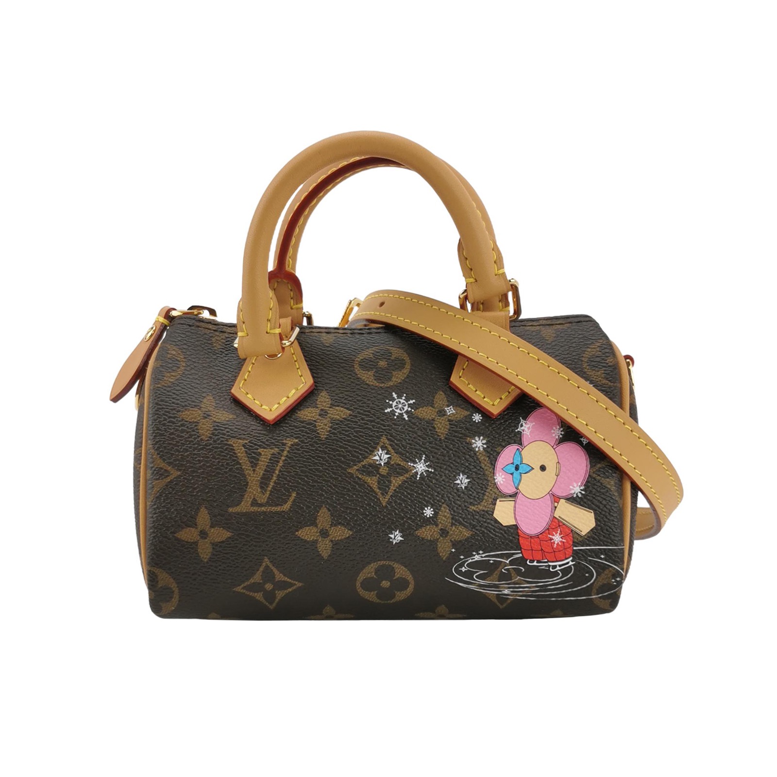 Louis Vuitton(LV) Speedy Bandouliere NM Bag Limited Edition Vivienne Xmas Monogram Canvas Nano