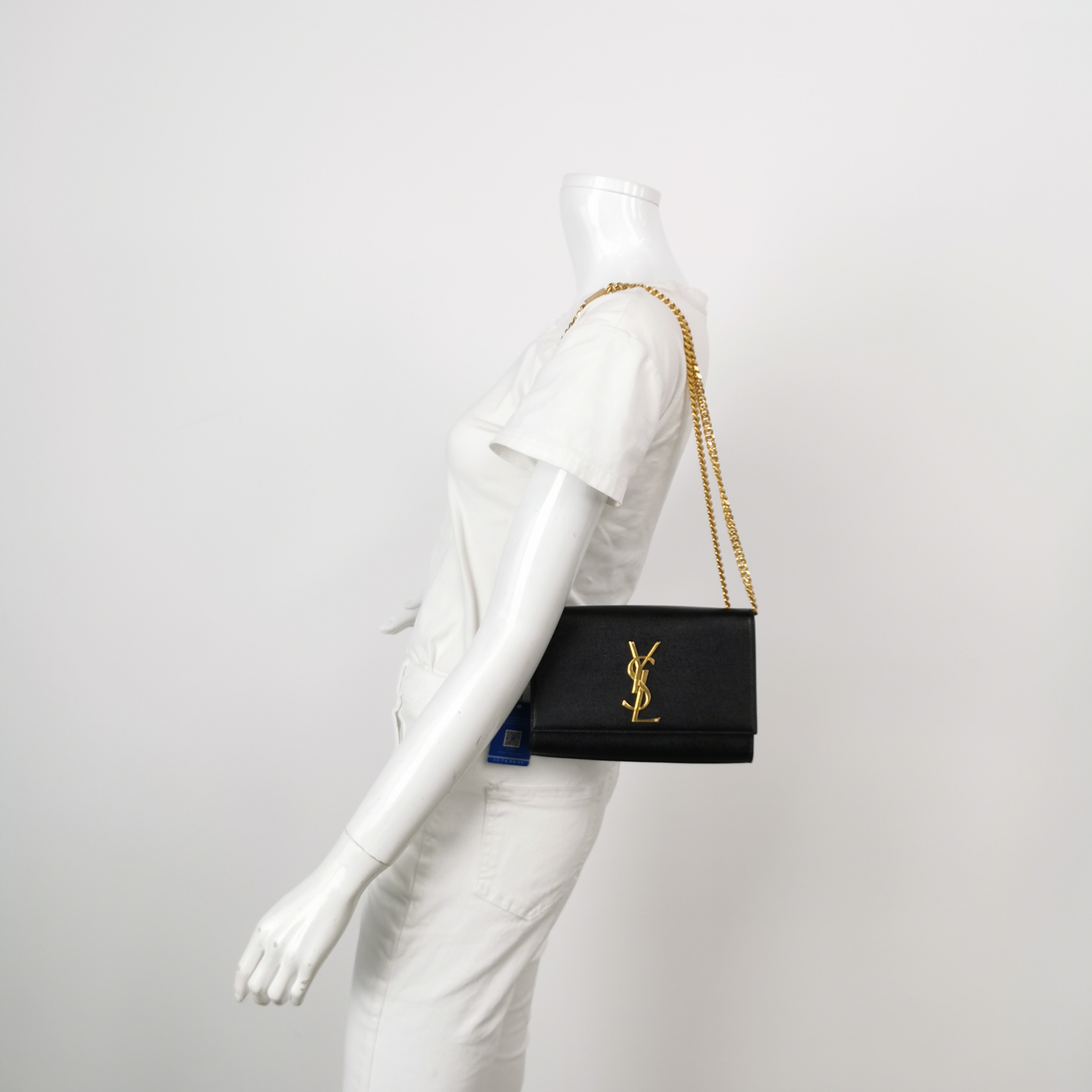 Saint Laurent(YSL) Classic Monogram Crossbody Bag Grainy Leather Small — alternate view