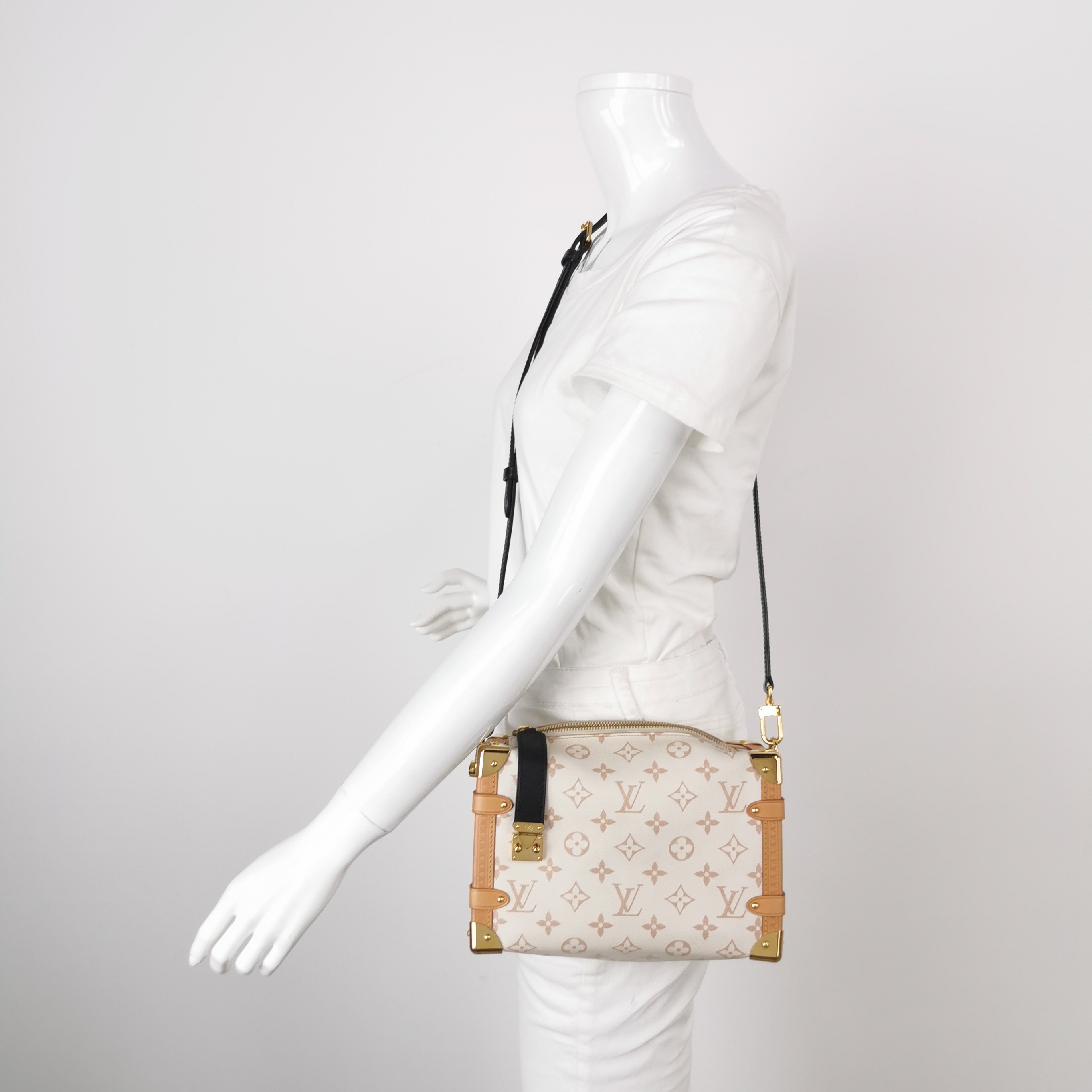 Louis Vuitton(LV) Side Trunk Handbag Monogram Dune Canvas MM — alternate view