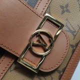 Louis Vuitton(LV) Dauphine Shoulder Bag Reverse Monogram Canvas MM — thumbnail 14
