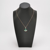 Bvlgari Divas' Dream Pendant Necklace 18K Rose Gold with Malachite and Diamonds Large — thumbnail 2