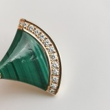 Bvlgari Divas' Dream Pendant Necklace 18K Rose Gold with Malachite and Diamonds Large — thumbnail 7