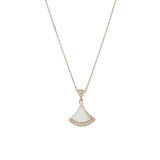 Bvlgari Divas' Dream Pendant Necklace 18K Rose Gold with Mother of Pearl and Diamonds Large — thumbnail 1