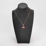 Bvlgari Divas' Dream Pendant Necklace 18K Rose Gold with Carnelian and Diamonds Large — thumbnail 2