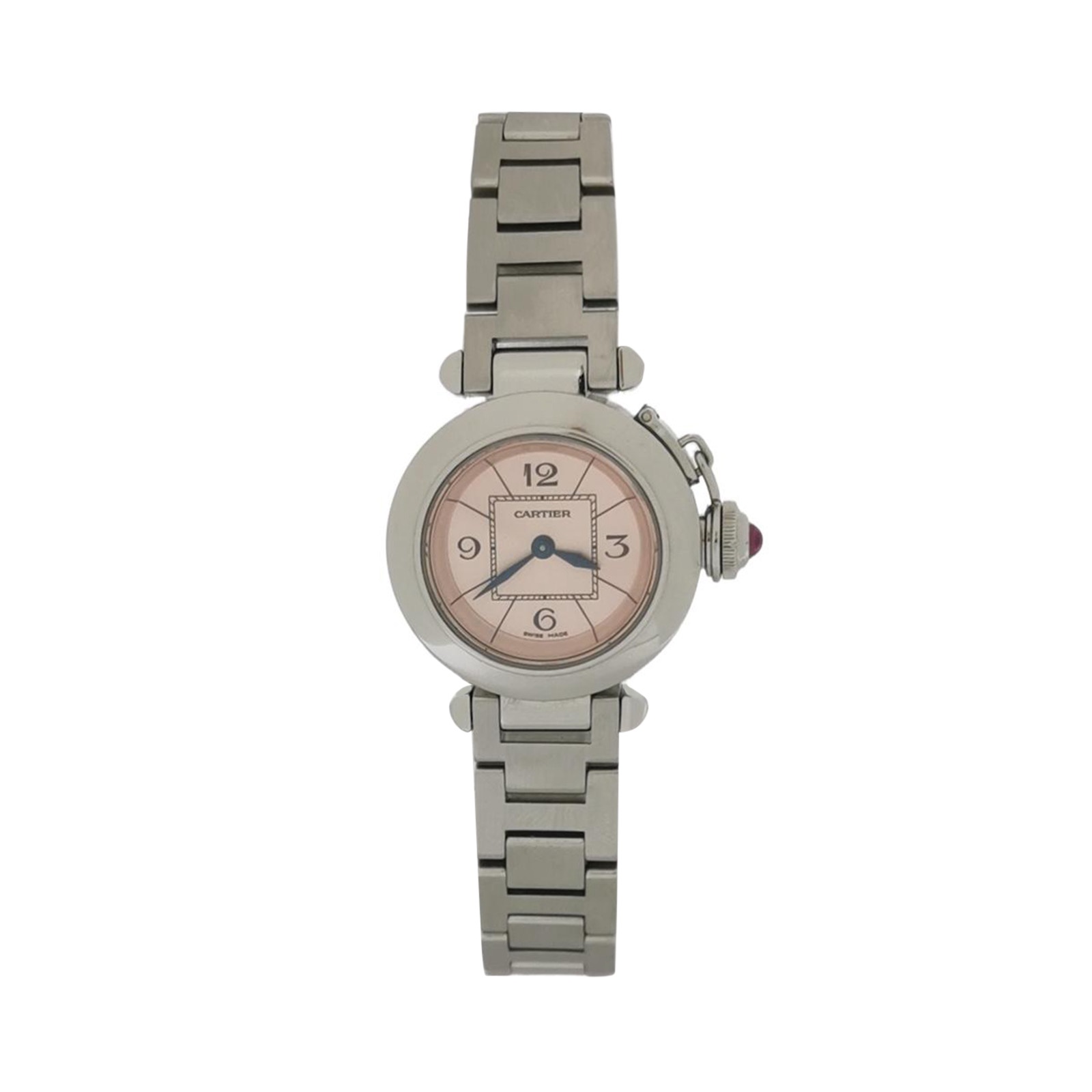 Cartier Miss Pasha Pink Dial Quartz Watch Stainless Steel 27 — photo 1 of 9