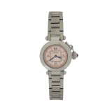 Cartier Miss Pasha Pink Dial Quartz Watch Stainless Steel 27 — thumbnail 1
