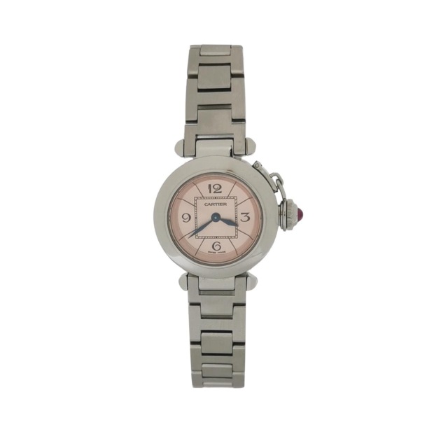 Cartier Miss Pasha Pink Dial Quartz Watch Stainless Steel 27 — pre-owned, Vierlot