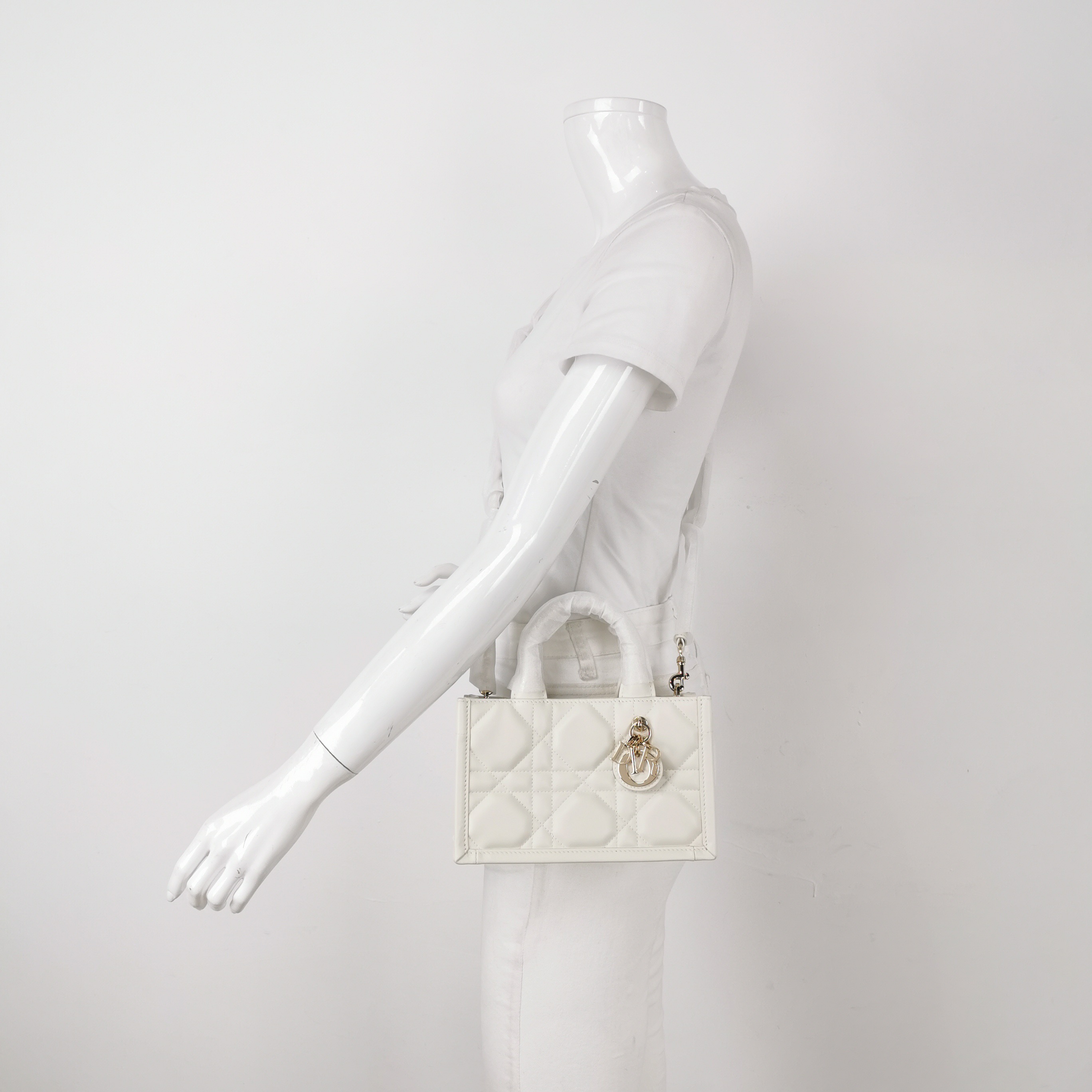 Christian Dior Book Tote with Strap Macrocannage Quilt Calfskin Mini — alternate view