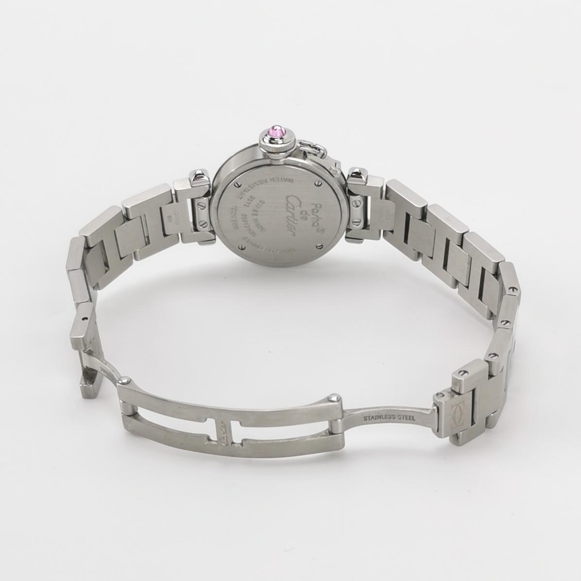 Cartier Miss Pasha Pink Dial Quartz Watch Stainless Steel 27 — photo 4 of 9
