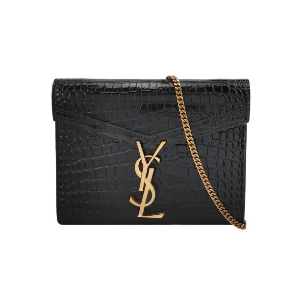 Saint Laurent(LV) Cassandra Chain Shoulder Bag Crocodile Embossed Leather Small — pre-owned, Vierlot