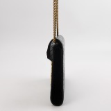 Saint Laurent(LV) Cassandra Chain Shoulder Bag Crocodile Embossed Leather Small — thumbnail 3