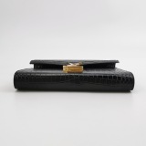 Saint Laurent(LV) Cassandra Chain Shoulder Bag Crocodile Embossed Leather Small — thumbnail 6