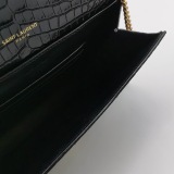 Saint Laurent(LV) Cassandra Chain Shoulder Bag Crocodile Embossed Leather Small — thumbnail 7