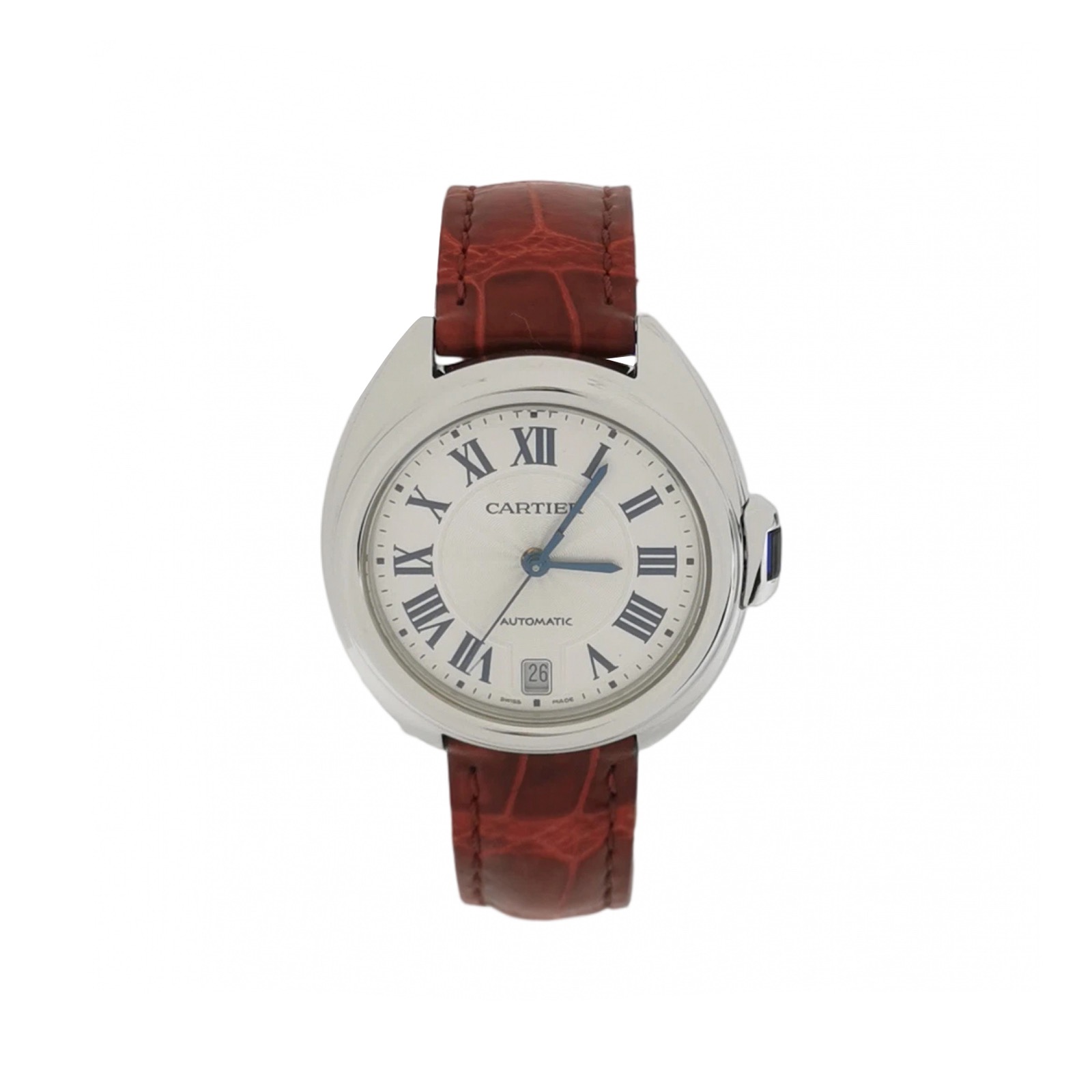 Cartier Cle de Cartier Automatic Watch Stainless Steel and Alligator 31 — photo 1 of 15