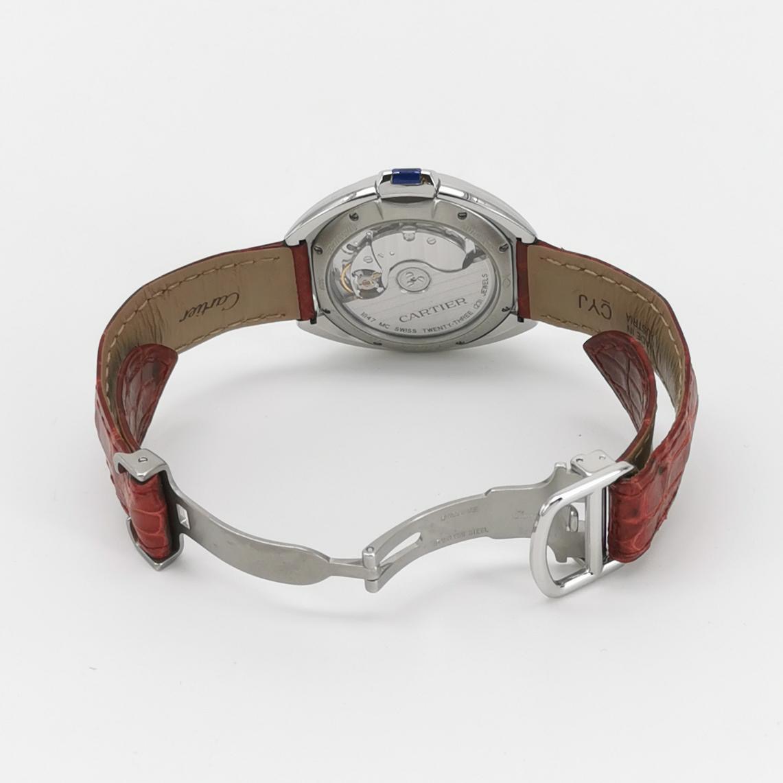 Cartier Cle de Cartier Automatic Watch Stainless Steel and Alligator 31 — photo 4 of 15