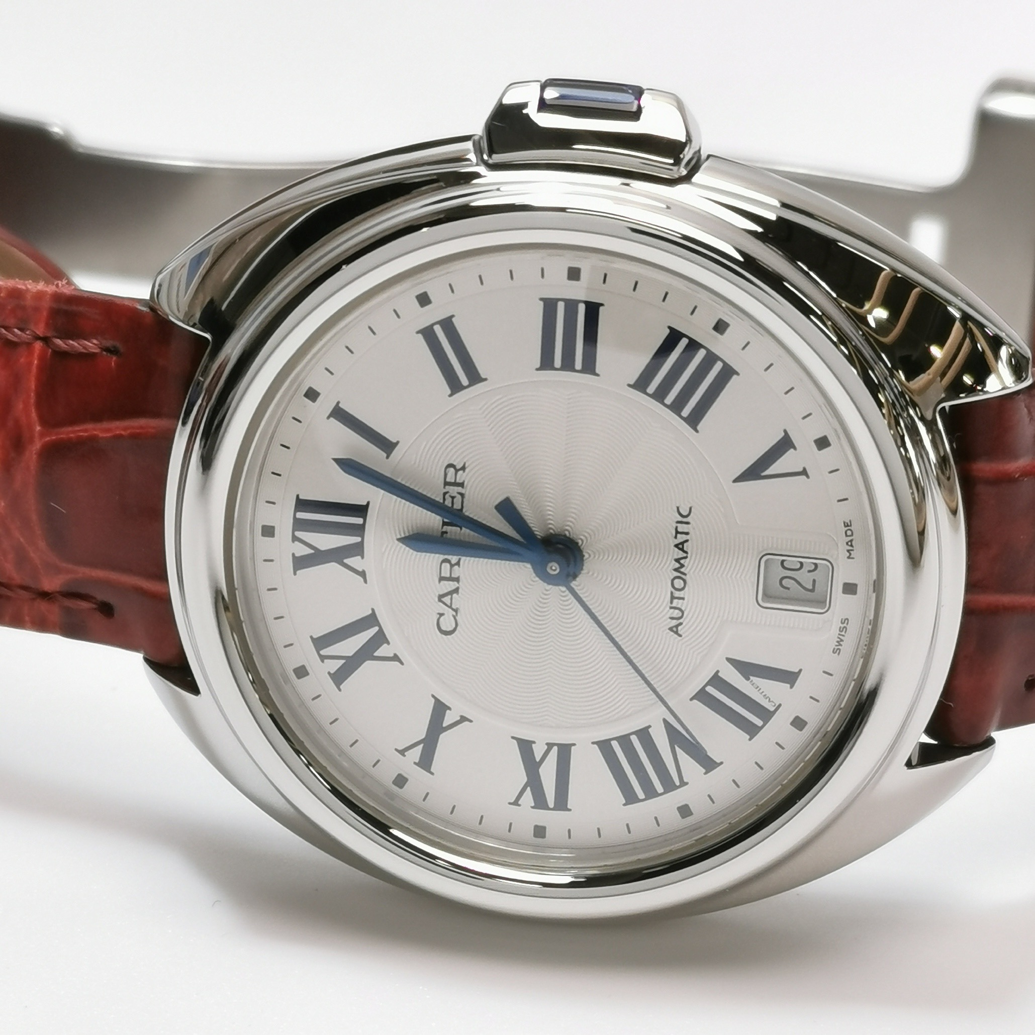 Cartier Cle de Cartier Automatic Watch Stainless Steel and Alligator 31 — photo 7 of 15