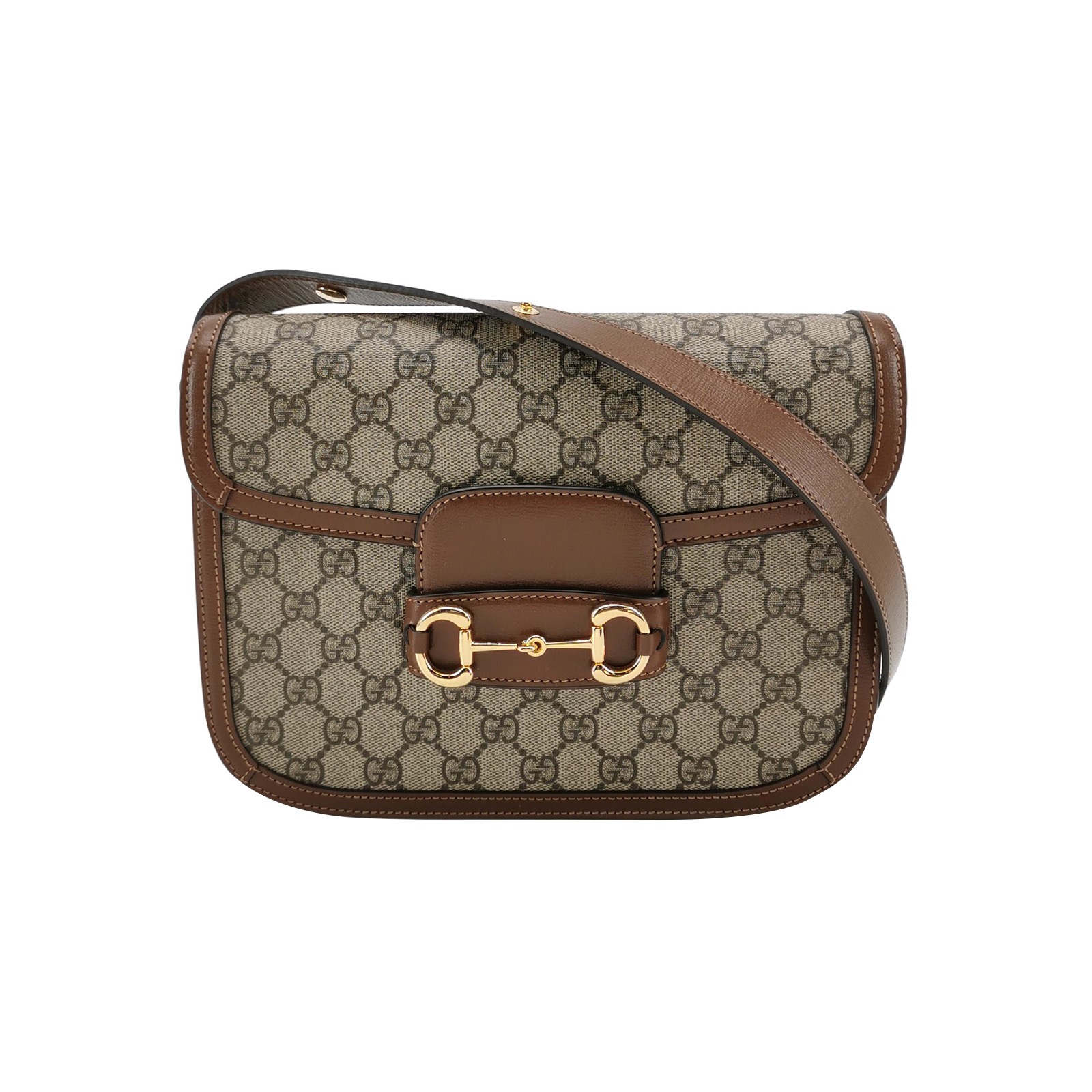 Gucci Horsebit 1955 Shoulder Bag GG Coated Canvas with Leather Small — photo 1 of 13