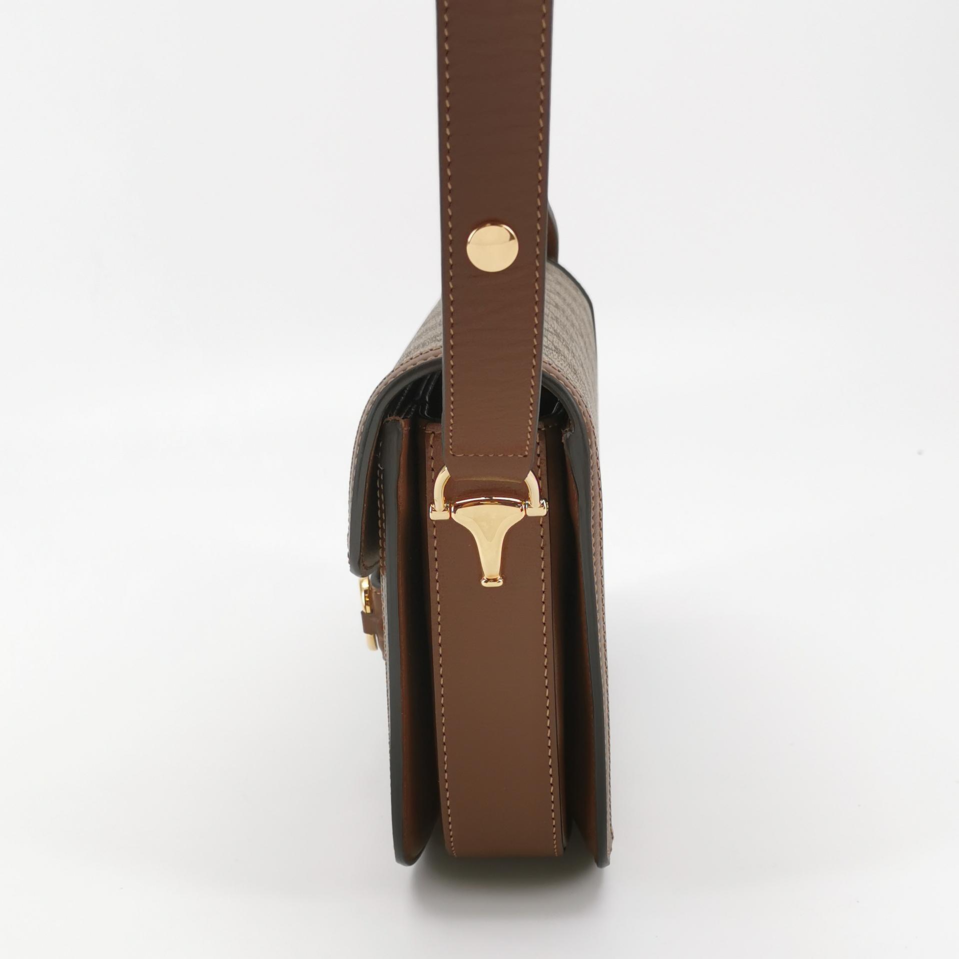 Gucci Horsebit 1955 Shoulder Bag GG Coated Canvas with Leather Small — photo 3 of 13