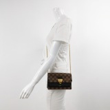 Louis Vuitton(lV) Vavin Chain Wallet NM Damier with Leather — thumbnail 2