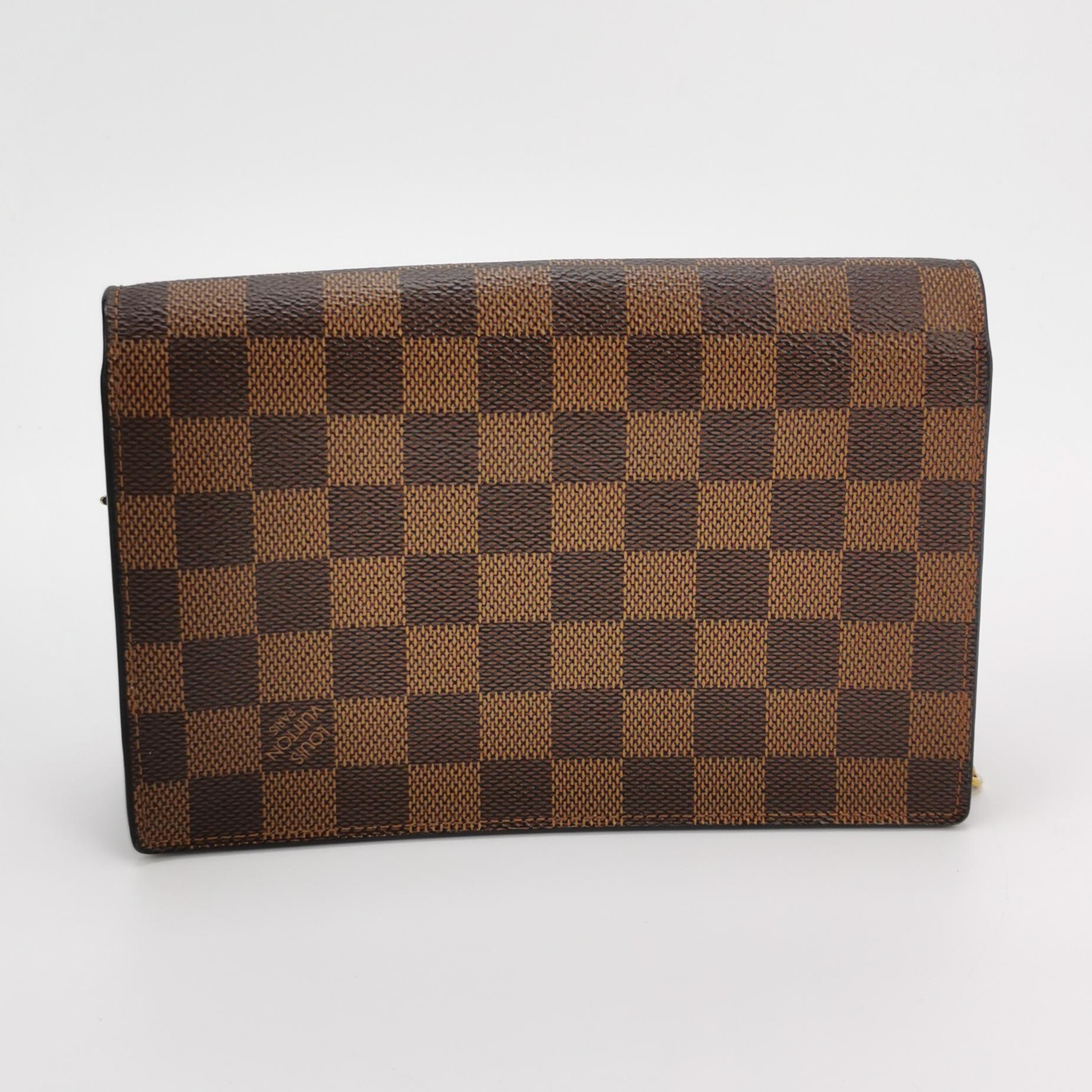 Louis Vuitton(lV) Vavin Chain Wallet NM Damier with Leather