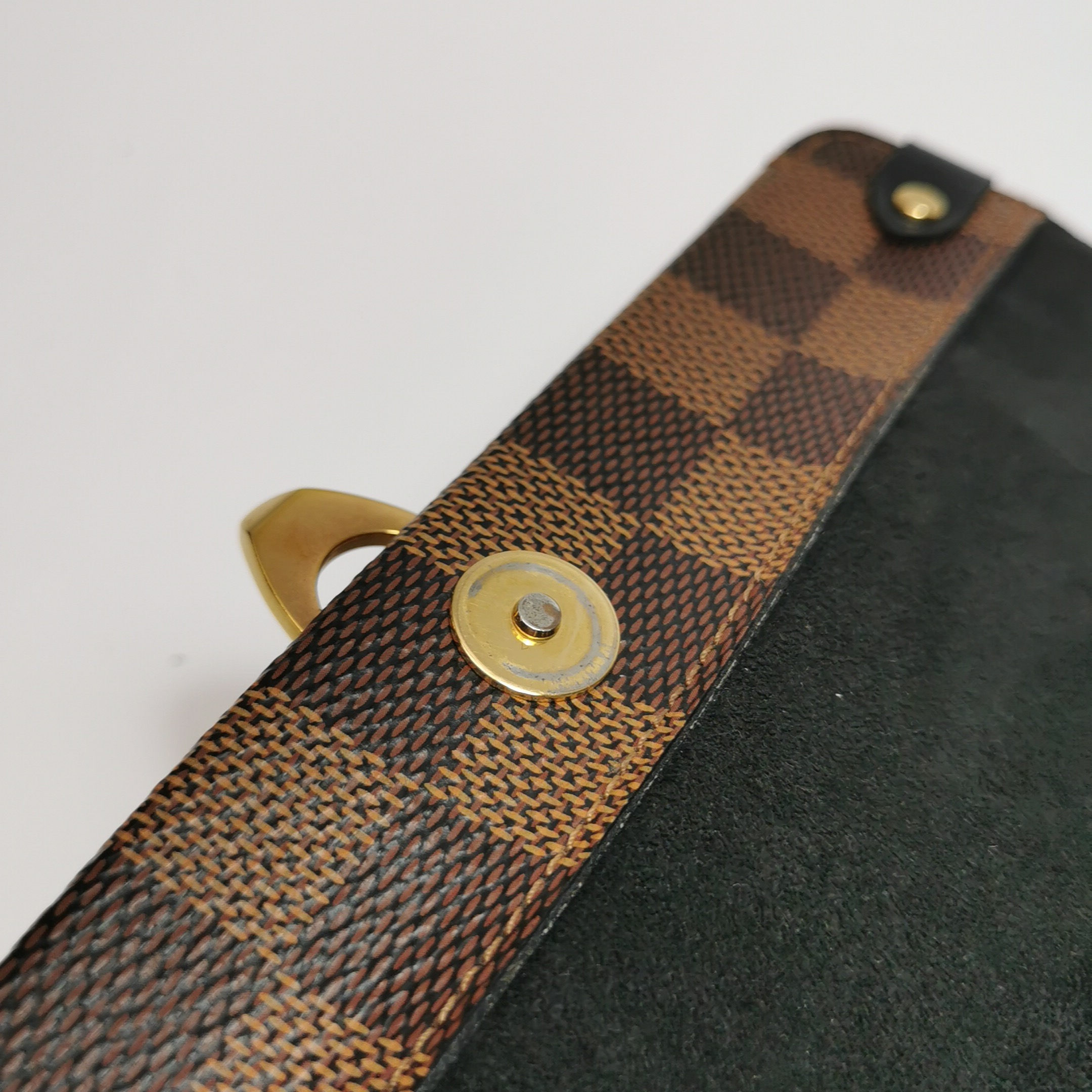 Louis Vuitton(lV) Vavin Chain Wallet NM Damier with Leather