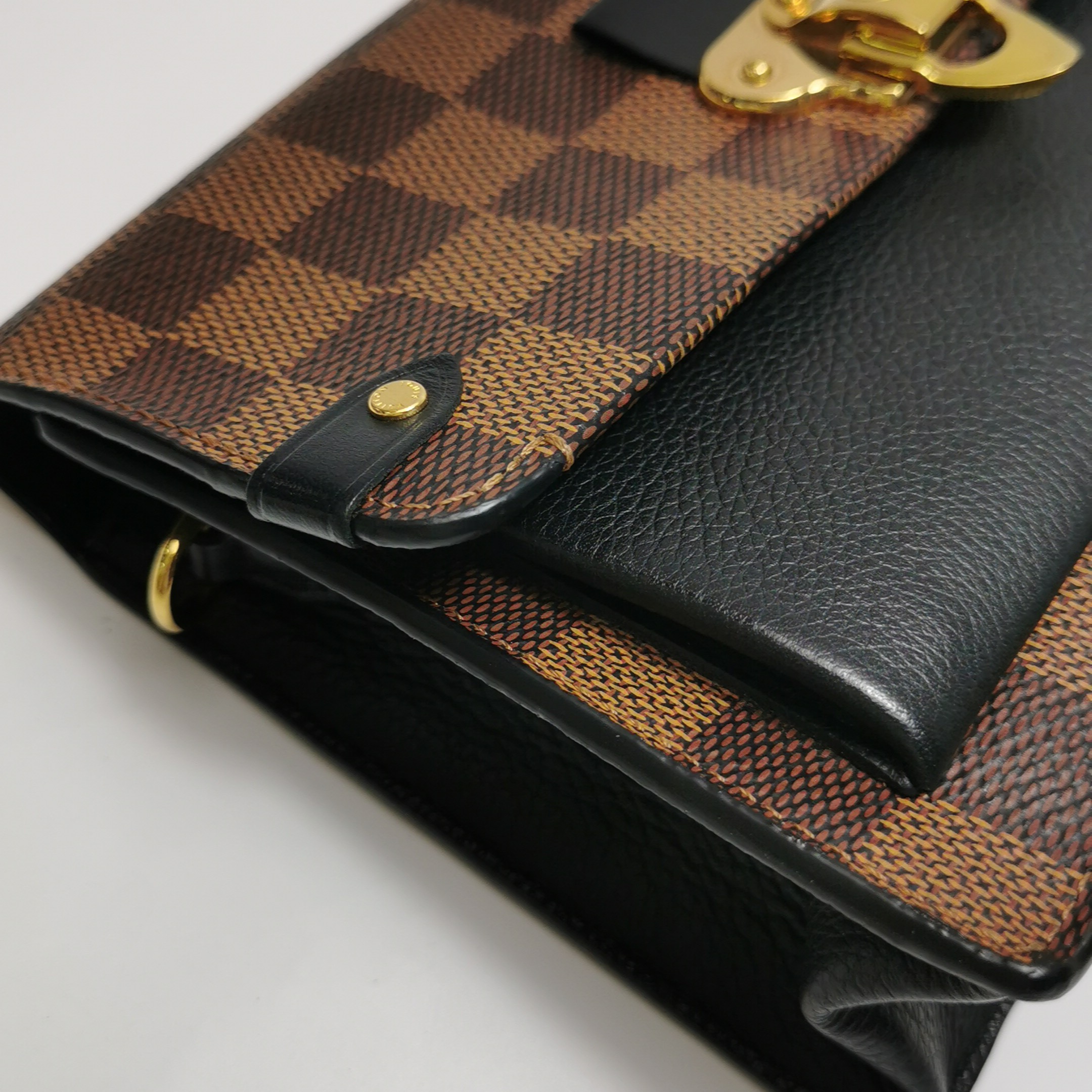 Louis Vuitton(lV) Vavin Chain Wallet NM Damier with Leather