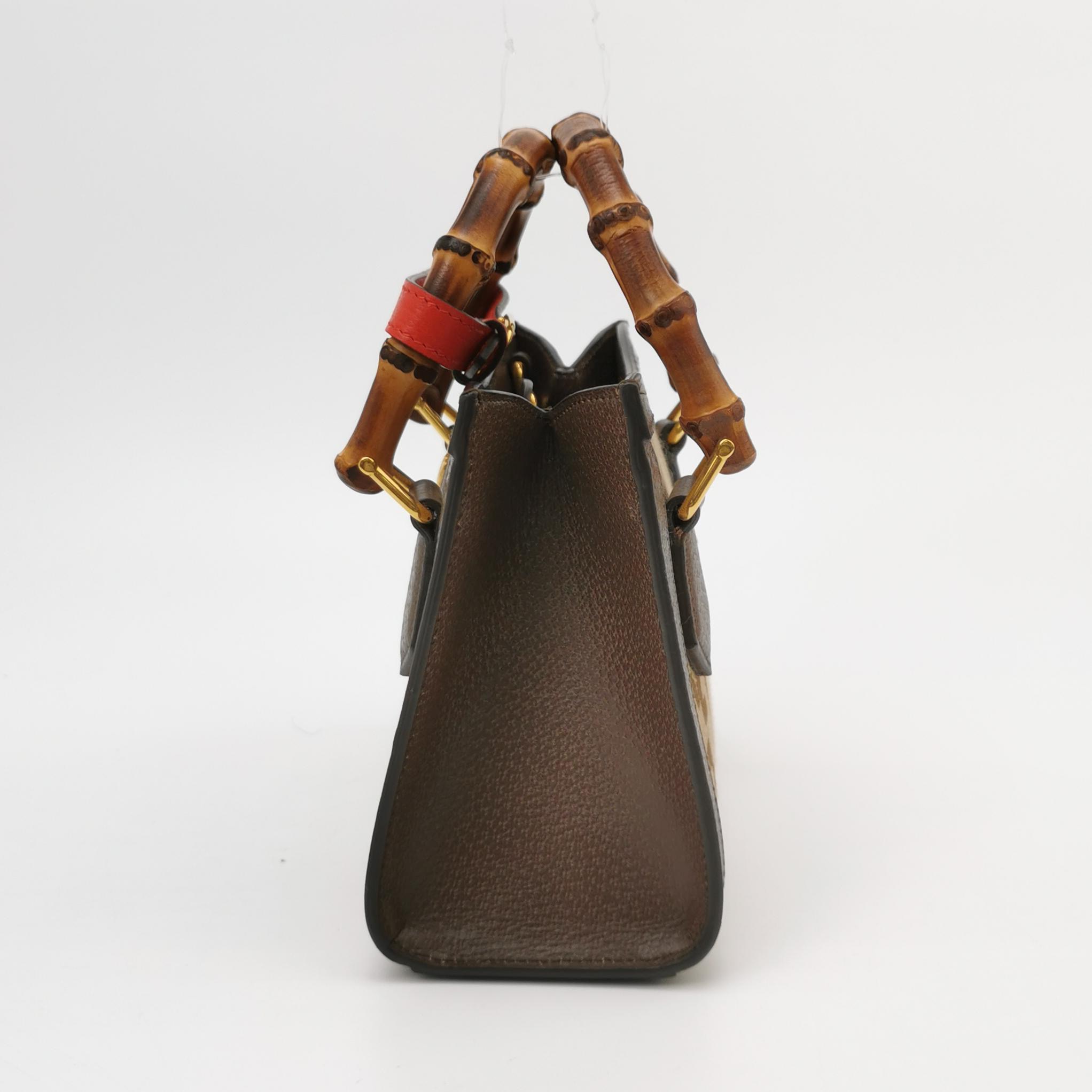 Gucci Diana NM Bamboo Handle Tote Jumbo GG Canvas Mini — photo 4 of 14