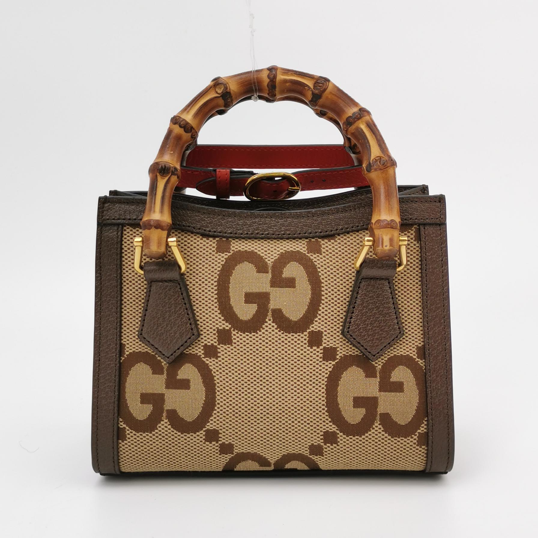 Gucci Diana NM Bamboo Handle Tote Jumbo GG Canvas Mini — photo 5 of 14