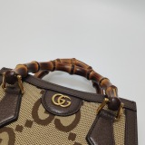 Gucci Diana NM Bamboo Handle Tote Jumbo GG Canvas Mini — thumbnail 8