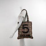Chanel No 5 Tweed Tote Bag Red Multicolor Shoulder Bag — thumbnail 2